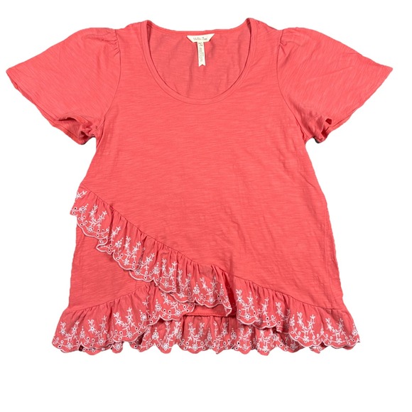 Matilda Jane Tops - Matilda Jane Enchanted Garden Eureka Springs Embroidered Ruffle T-Shirt Size‎ S